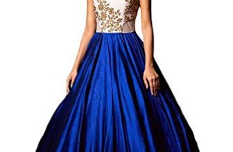 Vkaran Florence Women’S Silk Blue Designer Semi-Stitched Gown(Gc011-New)