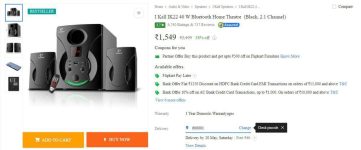 I Kall Bluetooth Home Theatre at ₹1549