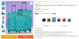 METRONAUT Soft Body Set of 3 Luggage at ₹5,199