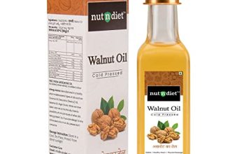 Nutndiet Cold Pressed Walnut Oil, Pure Edible Akhrot Ka Tel, Glass Bottle 100Ml