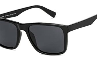 Vincent Chase By Lenskart | Black Grey Full Rim Square Branded Latest And Stylish Sunglasses | Polarized And 100% Uv Protected | Men & Women | Large | Vc S13973