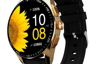 Fire-Boltt Invincible Plus 1.43″ Amoled Display Smartwatch With Bluetooth Calling, Tws Connection, 300+ Sports Modes, 110 In-Built Watch Faces, 4Gb Storage & Ai Voice Assistant (Gold Black)