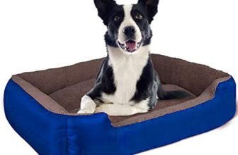 Pawsome Dog Beds For Dog & Cats, Rectangle Pet Bed Thickened Enough With Soft Coral Fleece & Durable Dog Sofa Pet Bed (Medium)