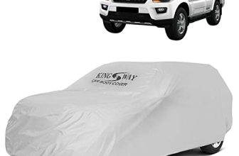 Kingsway Dustproof Car Body Cover, Suitable For Mahindra Scorpio, Model Year : 2014-2018, Color : Silver Matty, 2#2 2X2 Car Cover