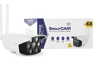 Halonix Securcam Wireless 3Mp 3K Pro Hd Wi-Fi Smart Home Security Bullet Camera| 8X Digital Zoom| 25 Meter Range| 2-Way Audio| Coloured Night Vision| Ip66 All Weather | Live View | Intruder Alert