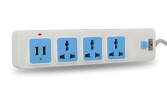 Zebronics Zeb- Ps3320U 2500 Watt Power Extension Socket That Comes With Three Universal Power Sockets And Also Includes 2 Usb Ports