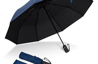 Yozo Umbrella Umbrella For Men, Umberallas For Rain Big Size Men, Winproof Umberalla Large For Man,Women,Kids,Girls,Boys ^ 3 Fold With Auto Open And Close (Uv-Coated-Blue-Classic-Umbrella)