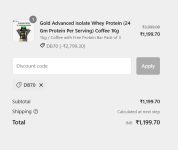 [Loot Deal] Fitspire (New Offers) : 70% off on all productsUse Exclusive Code : DB701Kg Gold Advanced Isolate Whey Protein (24gm per serving) + 3 protein bars at ₹1,199High Protein Healthy Fit Peanut Butter Pack of 4 at ₹479500gm Plant based Protein + 340gm Chocolate Peanut Butter at ₹660Buy 1 get 1 Fit Men Gold Multivitamin & Women Multivitamin (60 tablet each) at ₹599