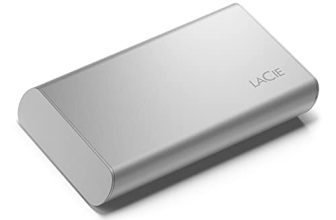 Lacie Portable Ssd 1 Tb External Solid State Drive – Moon Silver, Usb-C, Usb 3.2 Gen 2, For Mac Pc And Ipad, With 3 Year Data Recovery Services And Adobe All Apps Plan (Stks1000400)
