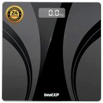 Beatxp Actifit Breeze Digital Weighing Scale With Backlit Lcd Panel (Black), Electronic Weight Machine For Body Weight With 6 Mm Thick Tempered Glass (24 Month Warranty)