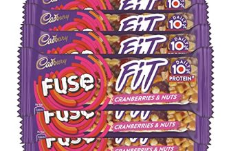 Cadbury Fuse Fit Chocolate Snack Bar With Cranberries And Nuts,41G Pack Of 6