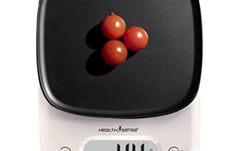 Healthsense Weight Machine For Kitchen, Kitchen Food Weighing Scale For Health, Fitness, Home Baking & Cooking With Bright Lcd, Touch Button, Tare Function & 1 Year Warranty – Chef-Mate Ks 63