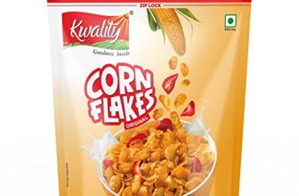 Kwality Corn Flakes – Made With Golden Corns, 99% Fat Free, Natural Source Of Vitamin, Iron And Protein 1Kg [Pack Of 1]