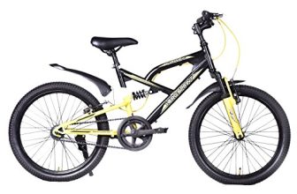 Hero Flake 20T Road Bike , 13.7 Inches Steel Frame , Single Speed For Unisex Youth (Black Yellow)