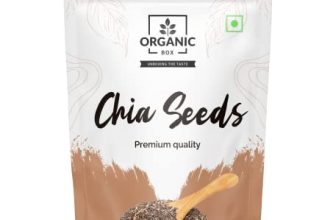 Organic Box 100% Natural And Premium Raw Chia Seeds For Eating 1Kg (Pouch Pack) Healthy Snack For Immunity Booster, Rich In Fiber