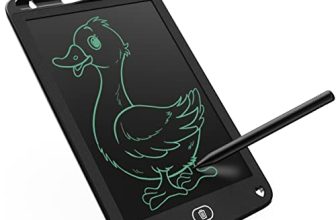 Portronics Ruffpad 8.5E Re-Writable Lcd Writing Pad With Screen 21.5Cm (8.5-Inch) For Drawing, Playing, Handwriting Gifts For Kids & Adults, India’S First Notepad To Save And Share Your Child’S First Creatives Via Ruffpad App On Your Smartphone(Black)