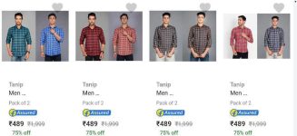 Men’s Shirt (Pack Of 2) Starts at ₹489
