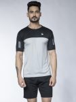 Tees Sports Solid Men Round Neck Black T-Shirt