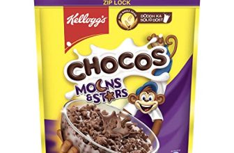 Kellogg’S Chocos Moons & Stars 1.2Kg With Whole Grain | High In Calcium & Protein, 10 Essential Vitamins & Minerals, Source Of Fibre | Breakfast Cereal For Kids