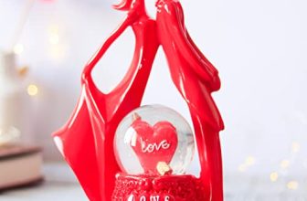 Archies Polyresin Couple Statue | Showpiece | With Snow Globe | Gifting Item For Valentines Day | Birthdays Decoration | Ideal For Living Room | Office Decor | Anniversary