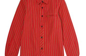 Indian Terrain Boys’ Striped Regular Fit Shirt (Itbsh00159_Deep Red_Ees)