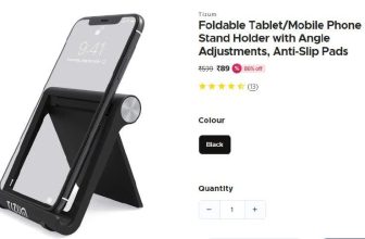 LOOT : Foldable Tablet/Mobile Phone Stand Holder with Angle Adjustments, Anti-Slip Pads at ₹ 89+ FREE SHIPPING