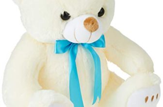Amazon Brand – Jam & Honey Teddy Bear Soft Toy (33 Cm, White, Cream)