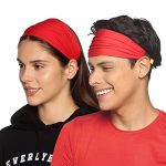 Boldfit Gym Headband For Men And Women – Sports Headband For Workout & Running, Breathable, Non-Slip & Quick Drying Head Bands For Long Hair (Red), One Size