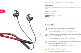 Tata CliQ – Boult Wireless Neckband at ₹519