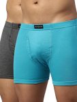 Dixcy Scott Men’S Ribbed Fabric With Anti Microbial Finish Solid Trunk Pack Of 2-(Style & Color) -E_Comm Maxt-002-Dynamic Trunk-Charcoal/Bluebird-P2(Size)-L