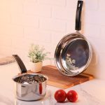 Flipkart Smartbuy 2 Pc Stainless Steel Sauce Pan And Fry Pan Cookware Set(Stainless Steel, 2 – Piece)