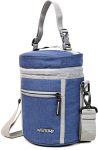 Wooum Insulated Lunch Bag For Women/Men – Reusable Lunch Box For Office Work School Picnic Beach With Adjustable Shoulder Strap And Top Handle – Navy Blue