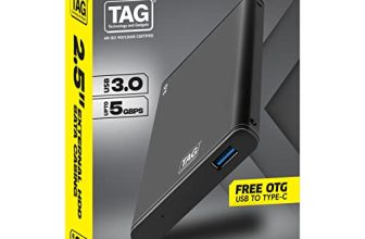 Tag 2.5 Inch Sata Casing Usb-3.0 (Black) With Free Otg (Usb To Type-C)