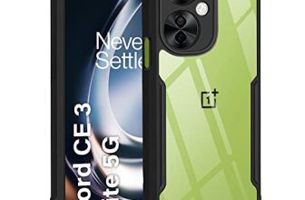Thegiftkart Shockproof Crystal Clear Back Cover Case For Oneplus Nord Ce 3 Lite 5G | 360 Degree Protection | Protective Design | Transparent Back Cover Case For Oneplus Nord Ce 3 Lite (Black Bumper)