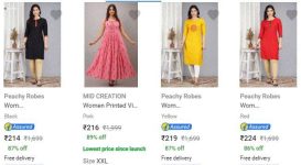 Womens Anarkali Kurta From ₹214
