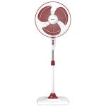Bajaj Rapido 400 Mm Pedestal Fan, Wine Red, With Full Copper Motor And High Speed Operation, Regular