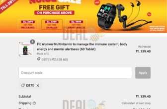 Fitspire Loot Back : Flat 70% Off Sitewide + Free Gifts👉 Get Neckband on orders above ₹2999 👉 Get Earbuds on orders above ₹4999👉 Get Smart Watch on orders above ₹999Apply Code ➜  DB70• Masterlink : Product Suggestion : Fit Women Multivitamin (60 Tablet) Pack of 2Gold Whey Protein 1 Kg at ₹1,199Coffee : Cookie & Cream : Gold Whey Protein 2 Kg at ₹2,399Coffee : Cookie & Cream :  4 x High Protein Peanut Butter (340gm each) at ₹520 :