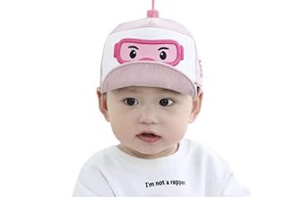 Topibaaz Kids Baby Baseball Cap Toddler Girls Boys Soft Cotton Stylish Cartoon Design Breathable Sun Cap For Unisex Kids (Pink, 6Month To 2.5 Yrs)