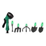 Visko Gtk Garden Tool Kit With Spray Gun (Green And Black, 6-Pieces)