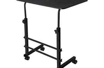 Gizga Essentials Multi-Purpose Height-Adjustable Laptop Table, Ergonomic Study Table, Portable, With Docking For Tablet, Perfect Desk, Ideal For Work From Home, Diy Table, Easy To Assemble, Black