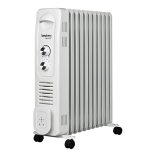 Symphony Solaris Ofr 11 Fin 2900W Room Heater For Home With Oil-Filled Radiator, 11 Fins, And Multidirectional Heating (Off White)