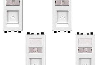 Schneider Electric Zencelo India-Rj11 1G Telephone Outlet With Shutter -White (Pack Of 4)