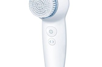 Beurer Fc 65 Pureo Deep Clear Facial Brush With 2 Function Levels Vibrating And Pulsating | 3 Speed Settings | Battery-Powered | Blue Led Light | 3 Years Warranty