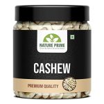 Nature Prime 100% Natural & Crunchy Premium Whole Cashews 1 Kg (W320) Nutritious & Delicious Nuts, Premium Kaju Nuts | Gluten Free | Source Of Minerals & Vitamins | Dry Fruits (Jar Pack)