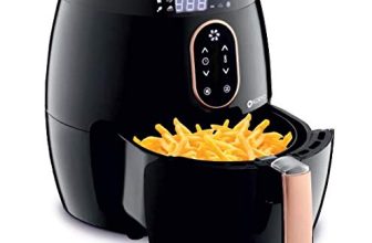 Koryo 2.6L Air Fryer With Digital Display, 1350W, Touch Control, Multiple Cooking Attachments: Silicon Cup Cake Moulds, Silicon Brush, Pizza Pan, Cake Barrel And Recipe Book (2.6 Litres, Khf4420)