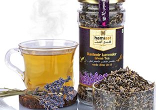 Hamiast Kashmir Lavender Green Tea, Premium Lavender And Green Tea Blend 100G Serves 50 Cups, Calming Tea For Stress Relief, Good Sleep & Glowing Skin