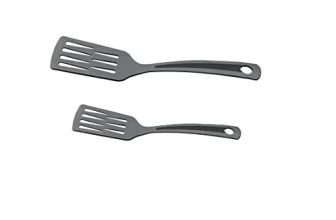 Dynore Black Nylon Spatula Turner For Nonstick- Set Of 2