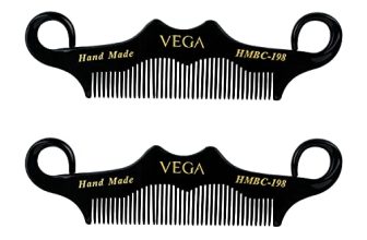 Vega Moustache Comb, Black (Pack Of 2)