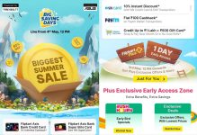 Flipkart – Big Saving Days ❤️★ Starts 3rd May (Today) At 12 PM for Flipkart Plus Members★ Starts 4th May At 12 PM for Flipkart Non-Plus Members10% Off with SBI CC OR 100₹ Cashback with Paytm.Be Ready with your Plus Accounts. Sale Starts Today 12 PM. Loot Deals Expected. ⚡️