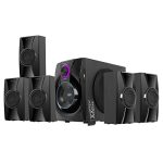 Zebronics Basso 100 5.1 Home Theater Speaker With 5.25″ Subwoofer, 90W Rms Powerful Bass, Bluetooth 5.1, Wall Mount, Ac-3 Surround Sound, Rgb Ring Light, Remote Control & Led Display